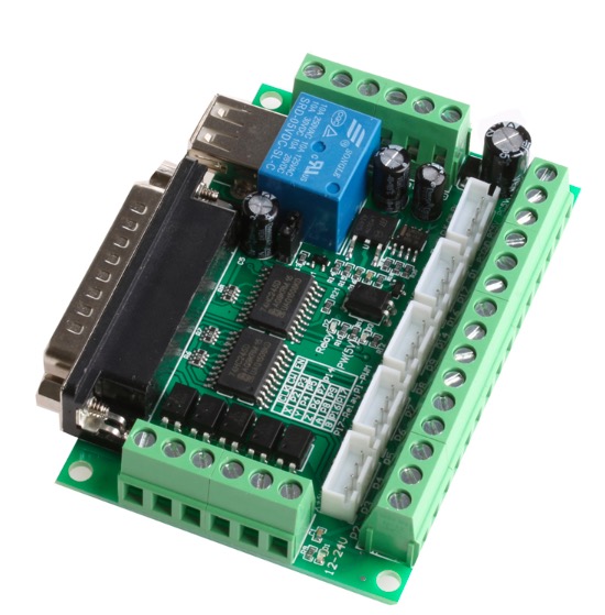 5 axis CNC Breakout Board w// optical coupler for Stepper Motor Driver FOR MACH3
