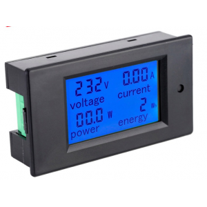 HS0577 PZEM-021 4 in 1 LCD Voltage Current Active Power Energy Meter Blue Backlight Panel Voltmeter Ammeter KWH Meter 0-20A 80-260V 50/60HZ