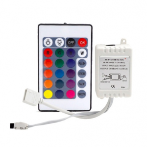 HS0659 24Key RGB Controller IR Remote Controller With Mini Receiver For 3528 5050 RGB LED Strip Light