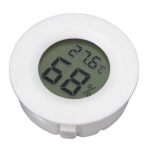 HS0682 White Round LCD Display Thermometer Hygrometer 