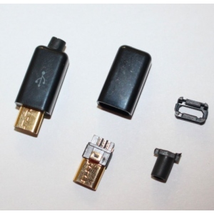 HS0700 4 in 1 DIY Micro USB Black