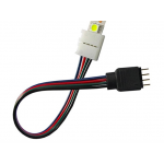 HS0738 15cm 5050 RGB 4 pin connectors  to Power Adaptor 4 Conductor 10mm Wide connector