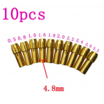 HS0777 10pcs Electric Grinder Mini Copper Chuck Reed Rotary Drill Lock Nut 0.5 mm -3.2 