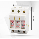 HS0838 RT18-32X  3 Pole 10x38mm DIN Rail Mount Fuse Holder Base 