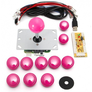 HS1053 DIY Arcade Game Controller USB Joystick Kit-Pink