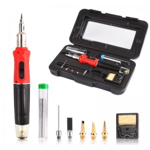 HS1068 Gas Soldering Iron Cordless Welding Torch Kit Tool HS-1115K 10 in 1 