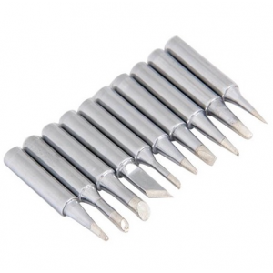 HS1091 10pcs Metal 900M-T Soldering Iron Tips Set 42mm