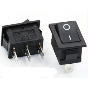 HS1195 Black KCD1-101 21*15MM ,3Pin 2 position 50pcs 