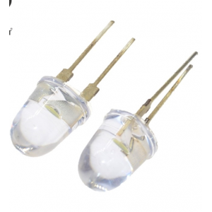 HS1392 250pc/bag  10mm  transparent white LED 