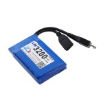 HS1554 4.8V 3200mAh battery 64*39*13mm with Micro USB Male+Female