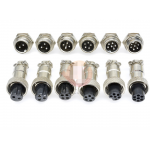 HR0621 10 pair   GX16 16mm 2-10P Male & Female Wire Panel Circular Connector Aviation Socket Plug