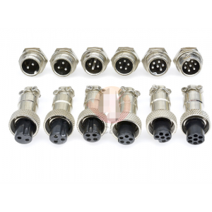 HR0621 10 pair   GX16 16mm 2-10P Male & Female Wire Panel Circular Connector Aviation Socket Plug