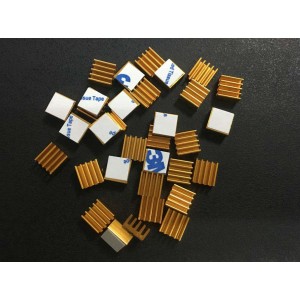 HS1601 50pcs 9*9*5MM Adhesive Aluminum Heatsink For Raspberry Pi