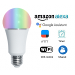 HS1609 E26/E27 7W wifi smart life APP & Audio controlled smart RGBW Led Bulb