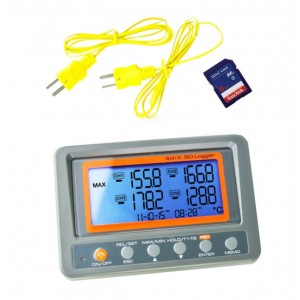 HS1628 AZ88598 4 Channel -328~2498 degree C/F K-Type Thermocouple Temperature Wallmount Thermometer Logger with 8GB SD Card