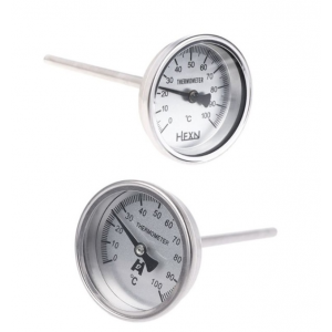 HS1656A Stainless Steel Bi-metallic Thermometer 1/4PT Thread 0~400° L=50mm WSS-303