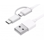 HS1682 2 in 1 charging cable Micro/Type-C 2.4A 1M support QC 3.0 quick charge 