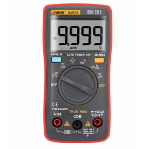 HS1711 ANENG AN8008 True RMS Wave Output Digital Multimeter 9999 Counts Backlight AC DC Current Voltage Resistance Frequency Capacitance Square Wave Output