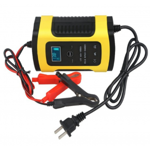 HS1802 12V 6A Full Automatic Car Battery Charger Power Pulse Repair Chargers Wet Dry Lead Acid Battery-chargers Digital LCD Display