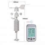 HS1856 RF 433mhz wireless weather station clock with wind speed and direction sensor