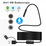 HS0295 waterproof 3m Mini USB Endoscope Inspection Camera 7mm Lens for computer and Phone