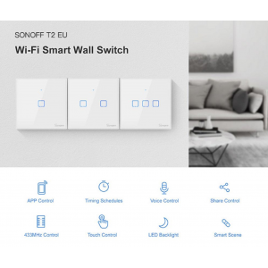 HS1378 Sonoff T1 EU: 1/2/3C Light Switch