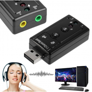 HS1879 Mini USB 2.0 3D Virtual 12Mbps External 7.1 Channel Audio Sound Card Adapter