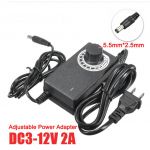 HS1920 Adjustable 3-12V 2A 24W adapter with DC connector 