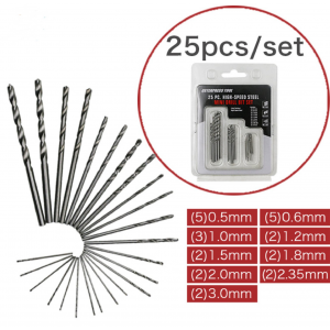 HS1997 25pcs 0.5mm to 3.0mm Micro-Drill Bits