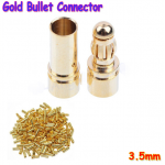 HS2115 50 pair 3.5mm Gold Bullet Banana Connector Plug