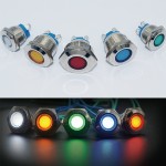 HS2175 3-6V 12V 24V 220V LED metal signal light waterproof 16mm 19mm 22mm