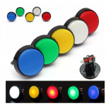 HS2178 Arcade Button 5 Colors LED Light Lamp 45MM Flat