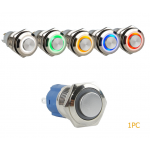 HS2187 3-6V 12V 24V 220V Waterproof Metal Push Button Switch Ring LED 12mm/16mm/19mm/22mm