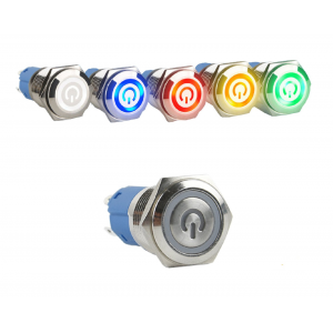 HS2188 3-6V 12V 24V 220V Waterproof Metal Push Button Switch   LED 16mm/19mm/22mm