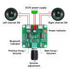 HS2202 Bluetooth 5.0 HD Amplifier Board PAM8403 2*5W DC5V