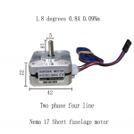 HS2214 Nema 17 42 Stepper short fuselage motor 0.09Nm 1.8 degree OK42STH22-0804AC