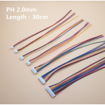 HS2220A 50pc/set PH 2.0 2/3/4/5/6/7/8/9/10 Pin Pitch 2.0mm Connector Plug Wire Cable 20cm 