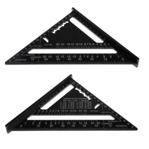 HS2264 7 Inch Aluminum Triangle Ruler Speed Square Rafter Angle Miter Protractor Measuring