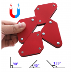 HS2271 4pcs/lot 4 Welding Magnet Magnetic Square Holder Arrow Clamp 45 90 135 9LB Magnetic Clamp for Electric Welding Iron Tools