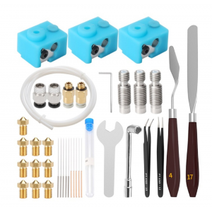 HS2298 3D Printer Kit E3D Nozzles 41 Pcs Set Tool Kit Removal Clean Nozzle Filament Needle