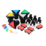 HS2309 39x39x39MM Triangle LED Direction Push Button for Arcade Game Console Controller DIY