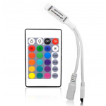 HS2372 MINI 24key RGB Controller IR Remote Controller With Mini Receiver For 3528 5050 RGB LED Strip Light