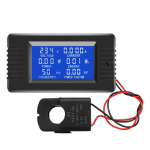 HS2417 PZEM-022 Open and Close CT 100A AC Digital Display Power Monitor Meter Voltmeter Ammeter Frequency Current Voltage Factor Meter with Split CT
