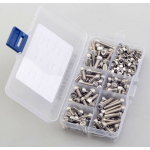 HS2430 M4 Stainless Steel Hex Socket Cap Head Screws Bolts Nuts Assortment Kit 250Pcs