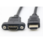 HS2583 HDMI male to Female extension cable with Screw Hole 1M