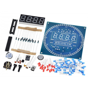 HS2597 DS1302 Rotating LED Display Alarm Electronic Clock Module DIY KIT 