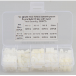 HS2584W White M3 Nylon Standoff Assortment Kit 300pcs