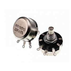 HS2623 WX110 (010) 6mm Round Metal Shaft Single Turn Wire resistor Wound Potentiometer 1k 2.2k 3.3k 4.7K 5.6k 6.8k 10k 22k ohm