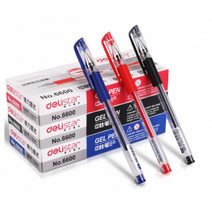 HS2643 Deli-6600 Gel ink pen 0.5mm 12pcs