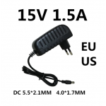 HS2695 15V 1.5A 1500MA AC 100-240V Power Adapter 4*1.7mm/5.5*2.1mm